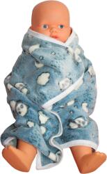 Alena Paturica Bebe Cocolino, Little Panda, Blue, 75x75 cm (6427616247867-2945-1792) Lenjerii de pat bebelusi‎, patura bebelusi