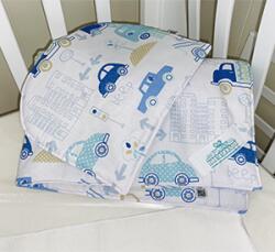 Plüss Kommandó Babaágynemű szett autós mintával