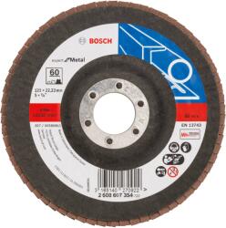 Bosch Disc de slefuire evantai X551, Expert for Metal D- 125 mm- G- 60, cu degajare - Cod producator : 2608607354 - Cod EAN : 31651402 - 2608607354 (2608607354)