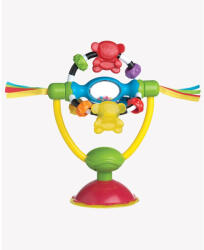 Playgro Jucarie pentru scaunul de masa, Cu ventuza, Cu activitati, Rotativa, High chair Spinning Toy, 19.5 cm, Playgro (64177)