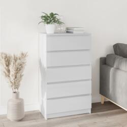 vidaXL Dulap cu sertar, alb extralucios, 60x36x103 cm, lemn prelucrat (823018) - comfy