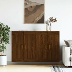 vidaXL 2 db barna tölgyszínű szerelt fa fali szekrény (3197984)