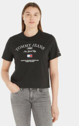 Tommy Jeans Póló Lux Ath DW0DW16835 Fekete Classic Fit (Lux Ath DW0DW16835)