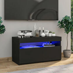 vidaXL fekete TV-szekrény LED-világítással 75 x 35 x 40 cm (804393)