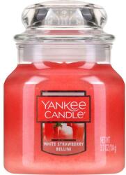 Yankee Candle Lumânare parfumată, în borcan White strawberry bellini - Yankee Candle White Strawberry Bellini 104 g