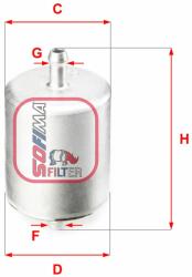 SOFIMA filtru combustibil SOFIMA S 1760 B - automobilus