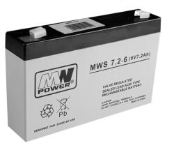 MW POWER AGM: Gél akkumulátor elektromos autókhoz 6V 7, 2Ah (MW/6V-7.2AH)