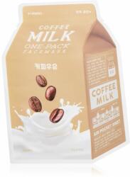 A’pieu One-Pack Milk Mask Coffee Masca hidratanta cu efect revitalizant sub forma de foaie 21 g Masca de fata