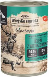 Wiejska Zagroda Forest Flavours Conserva pentru caine, cu cerb si porc 400 g
