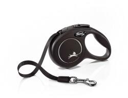 flexi New Classic lesa automata cu banda pentru caini, negru, marimea XS, 3 m