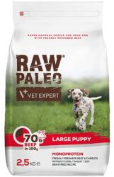 VetExpert Raw Paleo Beef Puppy Large 2, 5 kg hrana catei rasa mare, cu vita
