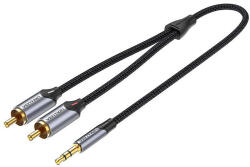 Vention Cable Audio 2xRCA to 3.5mm Vention BCNBD 0.5m (grey) (BCNBD) - scom