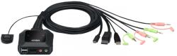 ATEN 2-Port USB-C DisplayPort Hybrid Cable KVM Switch CS52DP (CS52DP)