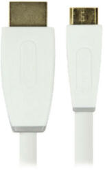 Bandridge Nagy Sebességű Hdmi Kábel Ethernettel HDMI Csatlakozó - HDMI Mini Dugasz 1.00 m Fehér (BBM34500W10)