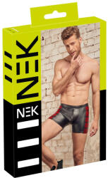 NEK - piros oldal betétes cipzáras boxer (fekete) - szexshop - 13 990 Ft