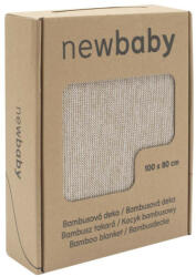 NEW BABY Bambusz kötött takaró New Baby 100x80 cm beige - pindurka