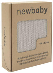 NEW BABY Bambusz kötött takaró New Baby 100x80 cm light grey
