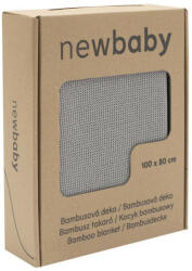 NEW BABY Bambusz kötött takaró New Baby 100x80 cm grey - pindurka