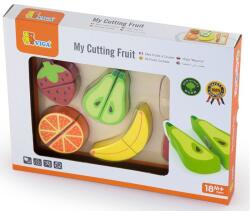 Viga Toys Дървен комплект за рязане Viga - Плодове (50978) - ozone