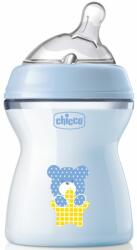 Chicco Biberon Chicco - Natural Feeling, 2 picaturi, 250 ml, pentru băiețel (N0243)