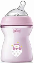 Chicco Biberon Chicco - Natural Feeling, 2 picaturi, 250 ml, pentru fetițe (N0242)