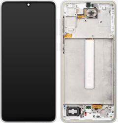 Samsung Piese si componente Display - Touchscreen Samsung Galaxy A33 5G A336, Cu Rama, Alb, Service Pack GH82-28143B (GH82-28144B) - pcone
