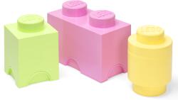 LEGO® Cutii de depozitare LEGO® Multi-Pack 3 buc - pastel (SL40140802)