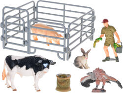 MIKRO Taur Zoolandia cu animale de fermă cu accesorii (MI51076) Figurina