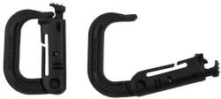 MFH туристически "molle" пластмасов карабинер, черен 2бр (27550a)