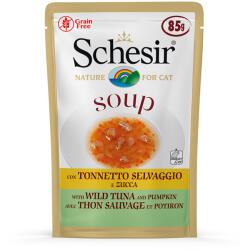 Schesir Schesir Cat Soup 6 x 85 g - Ton sălbatic & dovleac