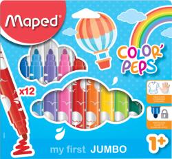 Maped Maped, Color'Peps, carioci jumbo, 12 culori