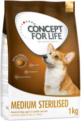 Concept for Life 4x1kg Concept for Life Medium Sterilised száraz kutyatáp 15% kedvezménnnyel