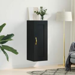 vidaXL fekete szerelt fa fali szekrény 34, 5 x 34 x 90 cm (835019)