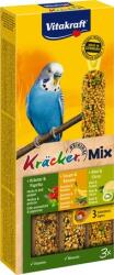 Vitakraft Kracker Mix paprikás, banános és kivis tripla rúd hullámosnak (3 x 30 g) 90 g