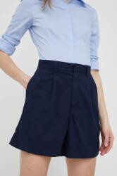 Gap pantaloni scurti femei, culoarea albastru marin, neted, high waist PPYY-SZD08H_59X