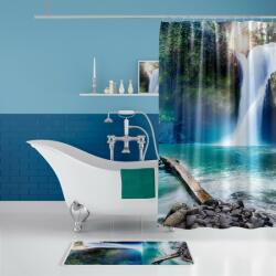 Tropik Home Perdea dus 3D cu 12 inele, dimensiunea 180x200cm WATERFALL