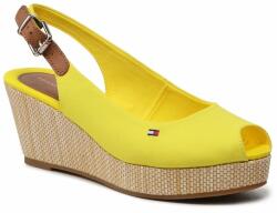 Tommy Hilfiger Sandale Tommy Hilfiger Iconic Elba Sling Back Wedge FW0FW04788 Vivid Yellow ZGS