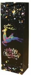 Creative Italtasak CREATIVE 12, 8x36x8, 2 cm karácsonyi fekete mintás aranyozott glitteres zsinórfüles (C190) - robbitairodaszer