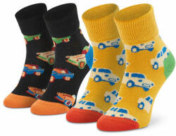 Happy Socks Set de 2 perechi de șosete lungi pentru copii Happy Socks KCAR19-9300 Colorat