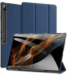 Samsung Tab S9 Ultra 14.6 SM-X910 / X916B, mappa tok, Trifold, S Pen tartóval, Dux Ducis Domo, sötétkék - tok-shop