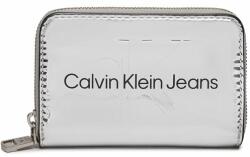 Calvin Klein Jeans Portofel Mare de Damă Calvin Klein Jeans Sculpted Med Zip Around Mono S K60K611863 Silver 0IM