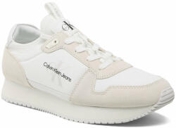 Calvin Klein Jeans Sneakers Calvin Klein Jeans Runner Sock Laceup Ny-Lth YM0YM00553 White/Ivory 0K7 Bărbați