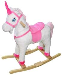  Unicorn balansoar, lemn + plus, alb+roz, 75 cm (NBN000RB-01-1) Sezlong balansoar bebelusi