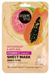 Organic Shop Bio Fátyolmaszk antioxidáns és anti-aging guavával és papayával 25 g
