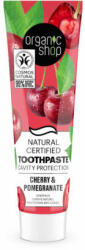 Organic Shop Természetes fogrkém fogszuvasodás ellen cseresznyével és gránátalmával 100 g