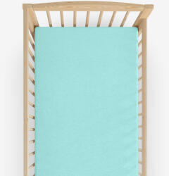 Goldea nem áteresztő frottír matracvédő kiságyba - mentol színű 60 x 120 cm