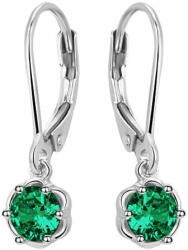  Beneto Bájos ezüst fülbevalók zöld cirkónium kővel AGUC3340-GR - mall