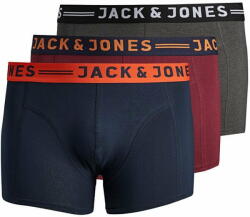  Jack&Jones Plus 3 PACK - férfi boxeralsó JACLICHFIELD 12147592 Burgundy (Méret 4XL)