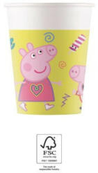 Peppa Malac Peppa Pig Messy Play, Peppa malac papír pohár 8 db-os 200 ml FSC