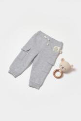 BabyCosy Pantaloni cu buzunare laterale, Two thread, 100%bumbac organic - Gri, BabyCosy (BC-CSY8016)